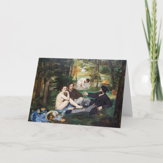 Edouard Manet - Lunch op het Gras Kaart (Voorkant)