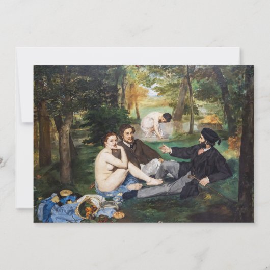Edouard Manet - Lunch op het Gras Kaart (Voorkant)