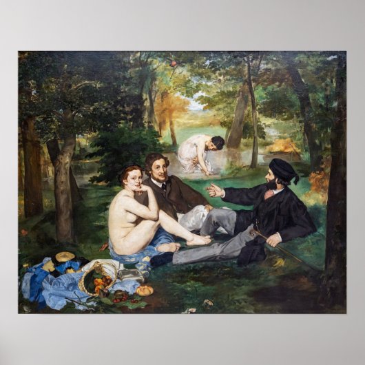 Edouard Manet - Lunch op het Gras Poster (Voorkant)