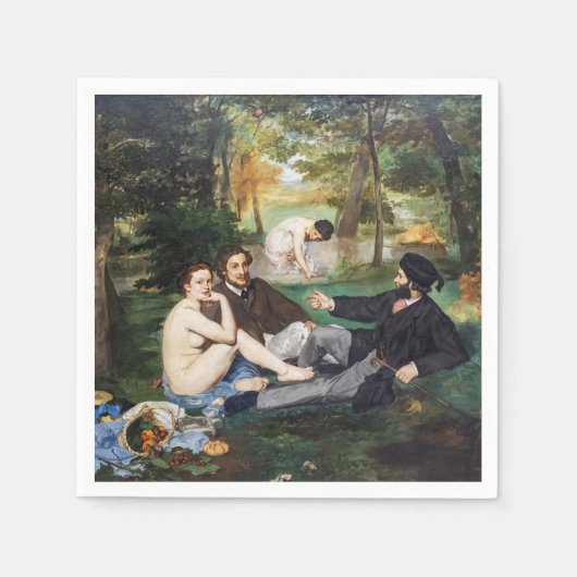 Edouard Manet - Lunch op het Gras Servet (Voorkant)