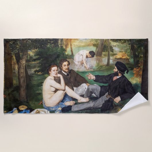 Edouard Manet - Lunch op het Gras Strandlaken (Voorkant)