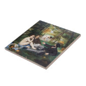 Edouard Manet - Lunch op het Gras Tegeltje (Zijkant)