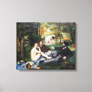 Edouard Manet - Luncheon on the Grass Canvas Afdruk