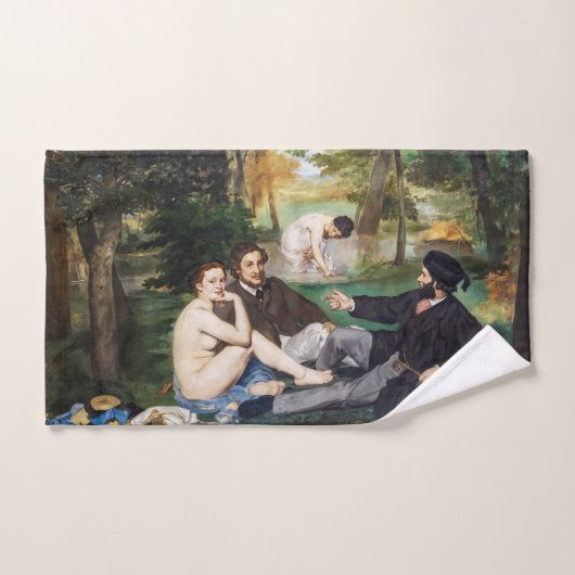 Edouard Manet - Luncheon op de gras Bad Handdoek (Handdoek)