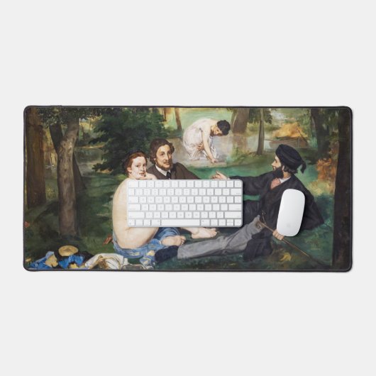 Edouard Manet - Luncheon op de gras Bureaumat (Keyboard & Muis)