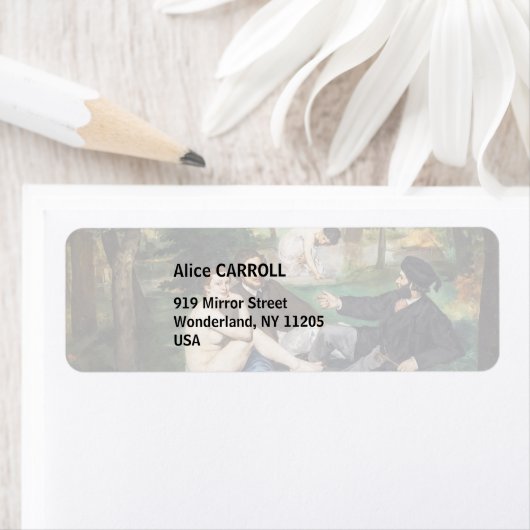 Edouard Manet - Luncheon op de gras Etiket (Insitu)