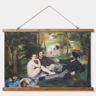 Edouard Manet - Luncheon op de gras Hangend Wandkleed