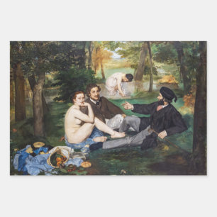 Edouard Manet - Luncheon op de gras Inpakpapier Vel