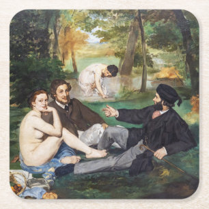 Edouard Manet - Luncheon op de gras Kartonnen Onderzetters