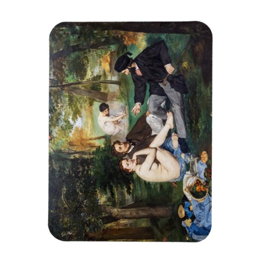 Edouard Manet - Luncheon op de gras Magneet (Verticaal)