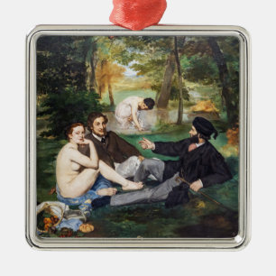 Edouard Manet - Luncheon op de gras Metalen Ornament