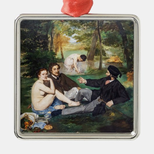 Edouard Manet - Luncheon op de gras Metalen Ornament (Voorkant)