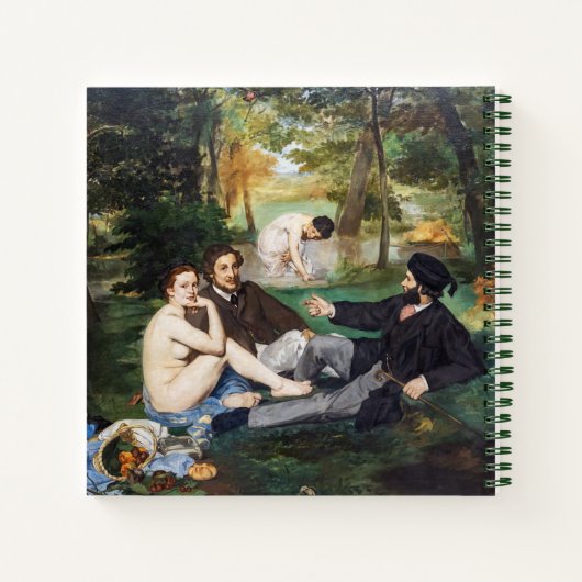 Edouard Manet - Luncheon op de gras Notitieboek (Achterkant)