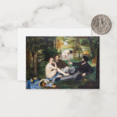 Edouard Manet - Luncheon op de gras Notitiekaartje (Voorkant / Achterkant in situ)