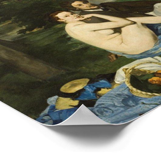 Edouard Manet - Luncheon op de gras Poster (Hoek)