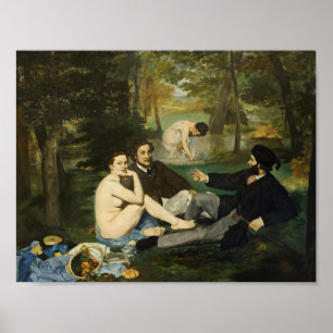 Edouard Manet - Luncheon op de gras Poster