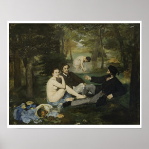 Edouard Manet - Luncheon op de gras Poster