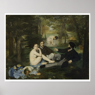 Edouard Manet - Luncheon op de gras Poster