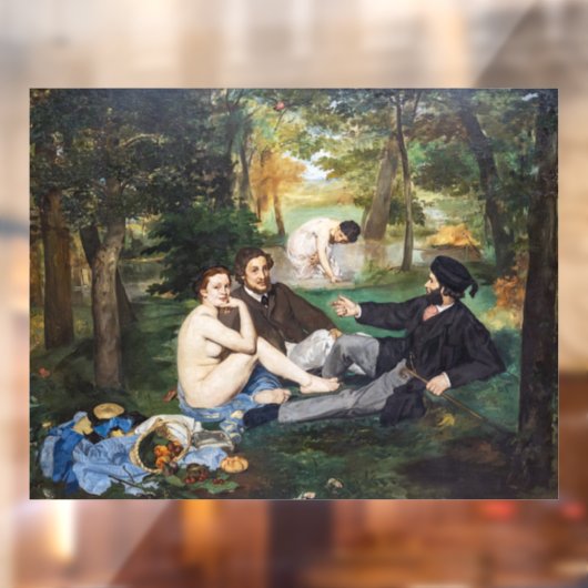 Edouard Manet - Luncheon op de gras Raamsticker (Vel 2)