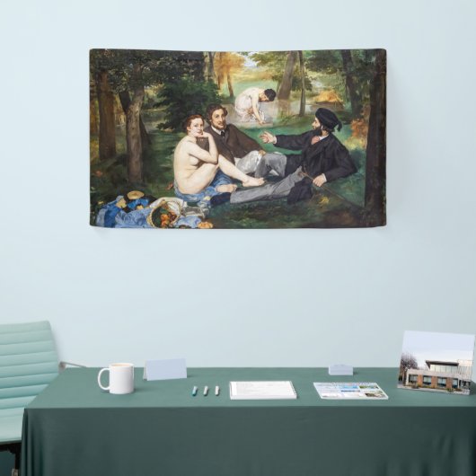 Edouard Manet - Luncheon op de gras Spandoek (Beurs)