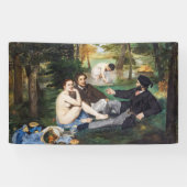 Edouard Manet - Luncheon op de gras Spandoek (Horizontaal)