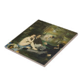 Edouard Manet - Luncheon op de gras Tegeltje (Zijkant)