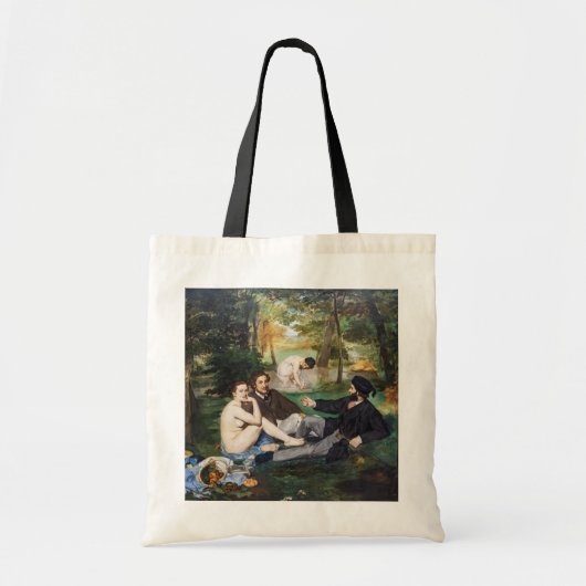 Edouard Manet - Luncheon op de gras Tote Bag (Voorkant)