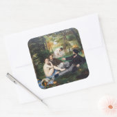 Edouard Manet - Luncheon op de gras Vierkante Sticker (Envelop)
