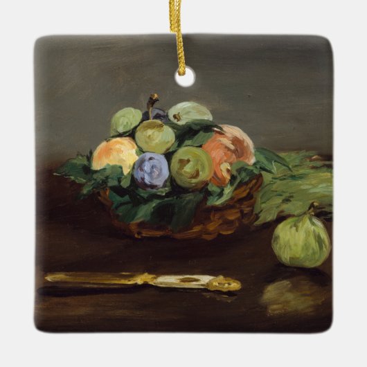 Edouard Manet - Mand met Fruit Keramisch Ornament (Voorkant)