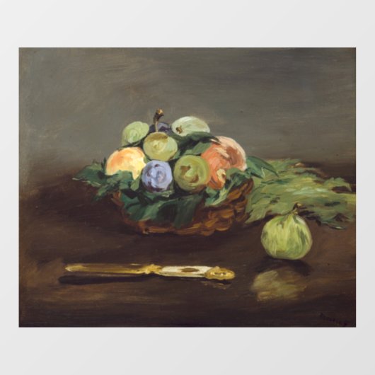 Edouard Manet - Mand met fruit Raamsticker (Vel)