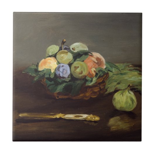 Edouard Manet - Mand met fruit Tegeltje (Voorkant)