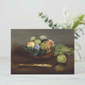 Edouard Manet - mandje vruchten Bedankkaart (Staand voorkant)