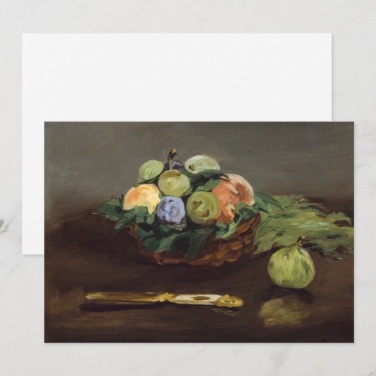 Edouard Manet - mandje vruchten Bedankkaart (Voorkant / Achterkant)