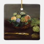 Edouard Manet - mandje vruchten Keramisch Ornament (Achterkant)