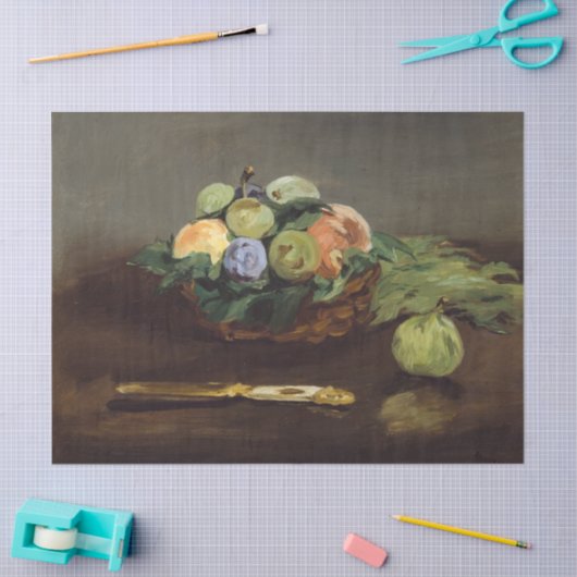 Edouard Manet - mandje vruchten Tissuepapier (Craft)
