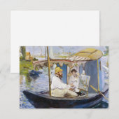 Edouard Manet - Monet in zijn atelierboot Bedankkaart (Voorkant / Achterkant)