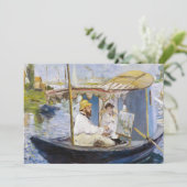 Edouard Manet - Monet in zijn atelierboot Kaart (Staand voorkant)