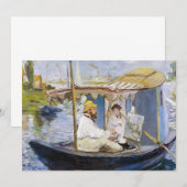 Edouard Manet - Monet in zijn atelierboot Kaart (Voorkant / Achterkant)