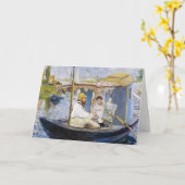 Edouard Manet - Monet in zijn atelierboot Kaart (Gele Bloem)