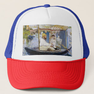 Edouard Manet - Monet in zijn atelierboot Trucker Pet