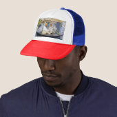 Edouard Manet - Monet in zijn atelierboot Trucker Pet (In situ)