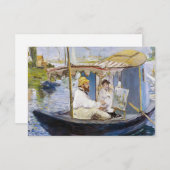 Edouard Manet - Monet in zijn Studio Boat Bedankkaart (Voorkant / Achterkant)