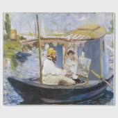 Edouard Manet - Monet in zijn Studio Boat Cadeaupapier (Vlak)