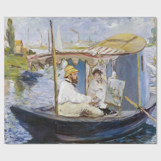 Edouard Manet - Monet in zijn Studio Boat Cadeaupapier (Vlak)
