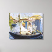 Edouard Manet - Monet in zijn Studio Boat Canvas Afdruk (Voorkant)