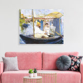 Edouard Manet - Monet in zijn Studio Boat Canvas Afdruk (Insitu (Woonkamer))