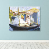Edouard Manet - Monet in zijn Studio Boat Canvas Afdruk (Insitu (Houten vloer))