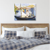 Edouard Manet - Monet in zijn Studio Boat Canvas Afdruk (Insitu (Slaapkamer))