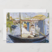 Edouard Manet - Monet in zijn Studio Boat Kaart (Voorkant)