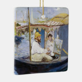 Edouard Manet - Monet in zijn Studio Boat Keramisch Ornament (Rechts)